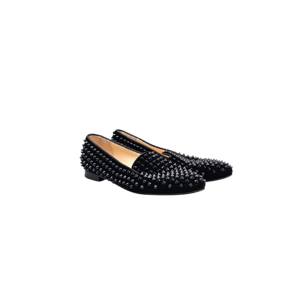 Christian Louboutin Womens Size 38/ 8 US EUC Dandelion Black Spike Loafers Flats